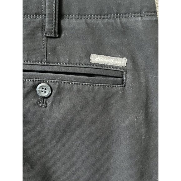 NWOT Eddie Bauer Pants Men's 38 X 32 BLACK Slash Pockets Zip Closure Back Pocket - Picture 5 of 16